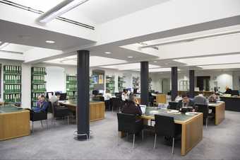 Members of the public use the Reading rooms at Tate Britain