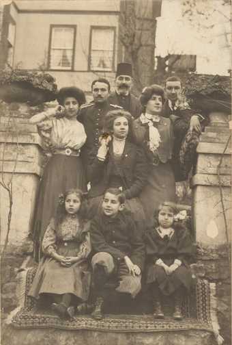 The artist (seated on the left) with her family, Büyükada c.1910